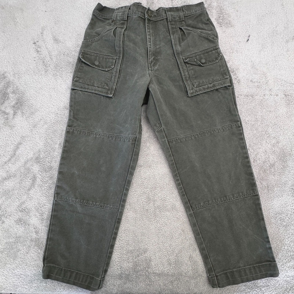 Men's Cargo Pants‎ Size W38in. x L26in. Olive Green Heavy Weight Canvas
